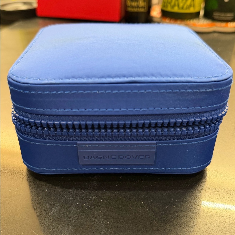 Dagne Dover Blue Zippered Jewelry Case